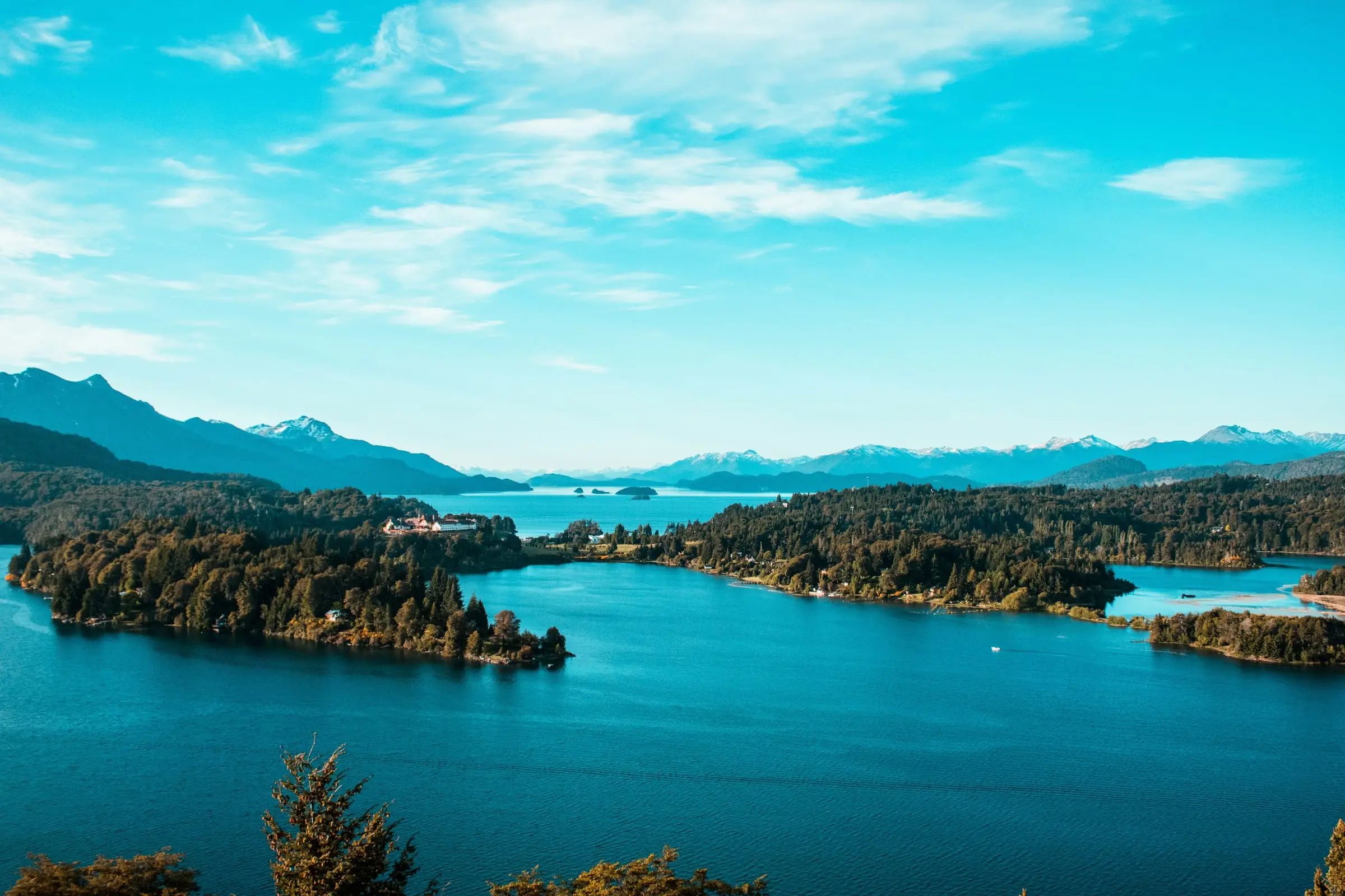 Nahuel Huapi lake and Patagonian Andes