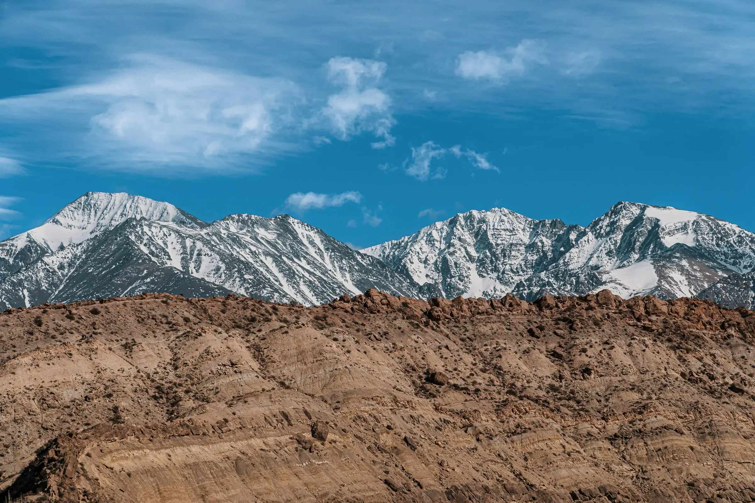 Snow-capped Andes near Mendoza